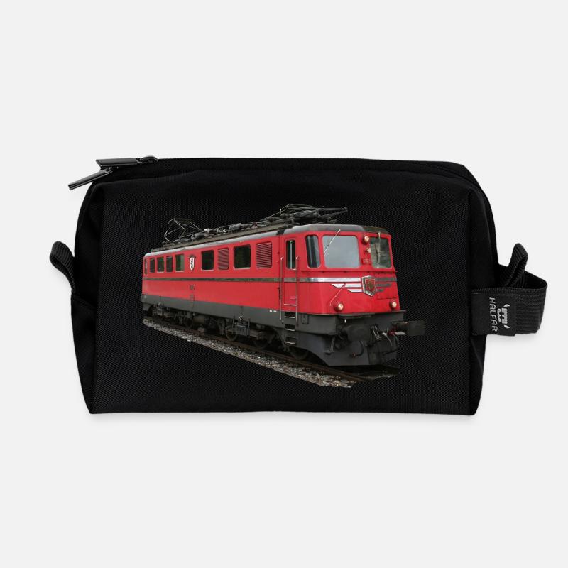 Lokomotive SBB - Recycelte Kulturtasche - Schwarz