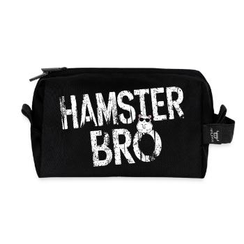 Witziges Design für Hamsterliebhaber - Recycelte Kulturtasche - Schwarz - Vorne