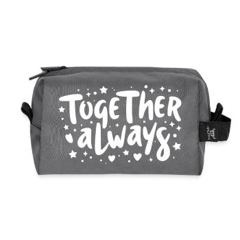 Together Always - Recycled Toiletry Zip Bag - anthracite - Front
