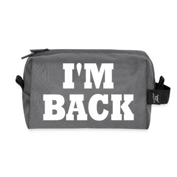 Im back - Recycled Toiletry Zip Bag - anthracite - Front