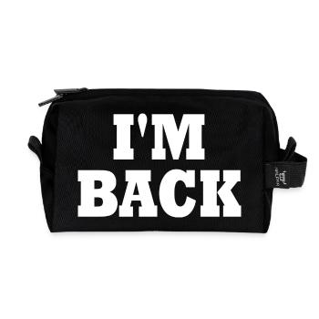 Im back - Recycled Toiletry Zip Bag - black - Front