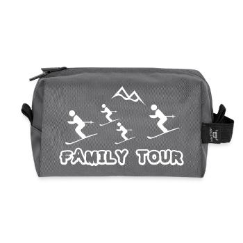 Family Tour - Recycelte Kulturtasche - Anthrazit - Vorne