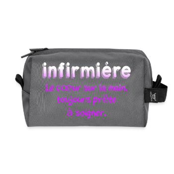 NURSE NURSE DOCTOR HUMOR DRÖLES 16 - Recycled Toiletry Zip Bag - anthracite - Front