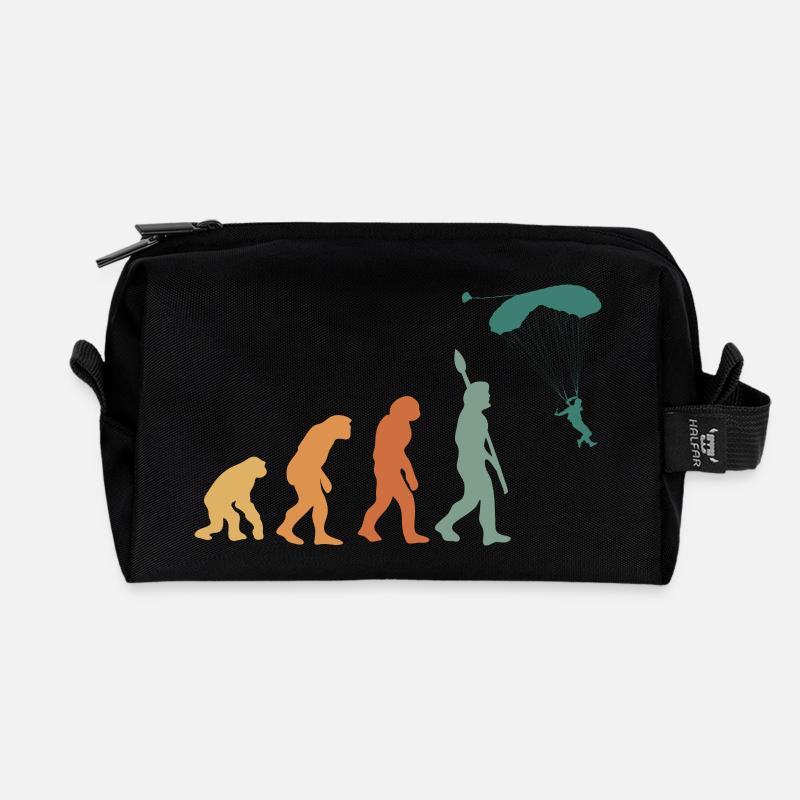 Parapente Evolution Retro - Trousse de toilette en tissu recyclé - noir