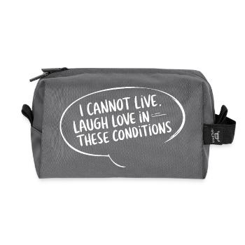 LIFE - Recycled Toiletry Zip Bag - anthracite - Front