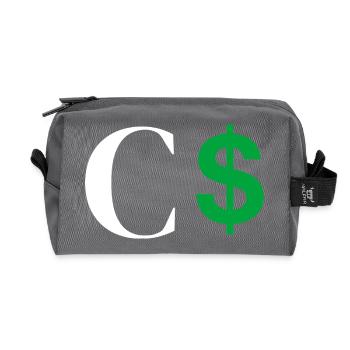 Buchstabe c Dollar - Recycelte Kulturtasche - Anthrazit - Vorne