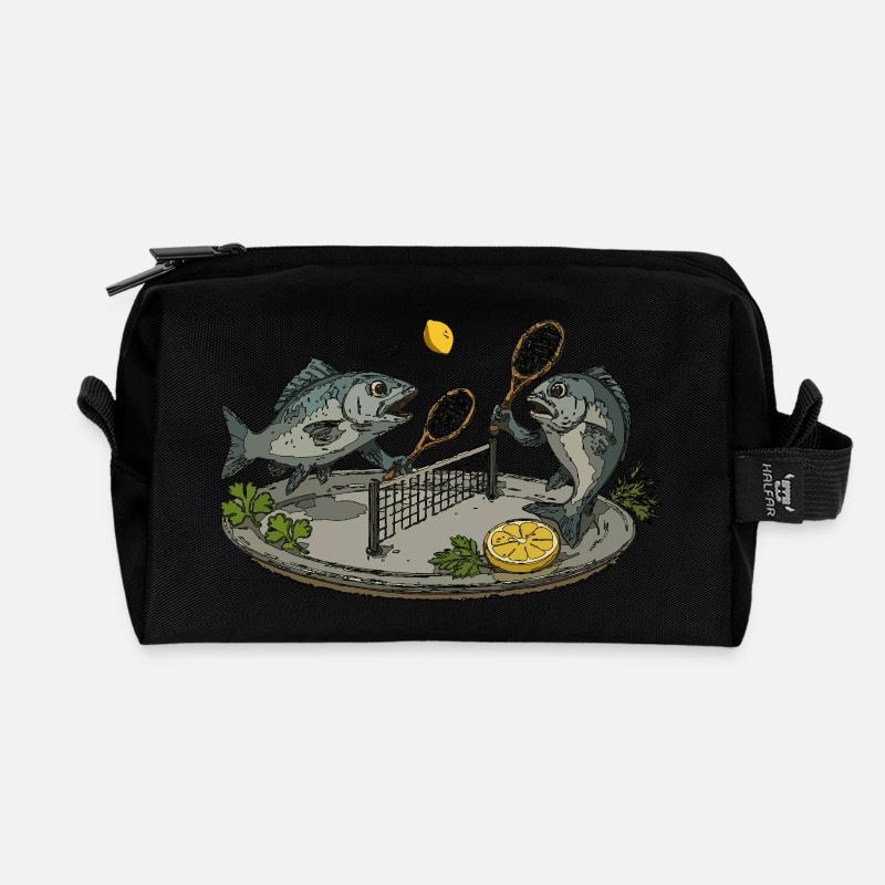 Fischtennisplatte - Recycelte Kulturtasche - Schwarz