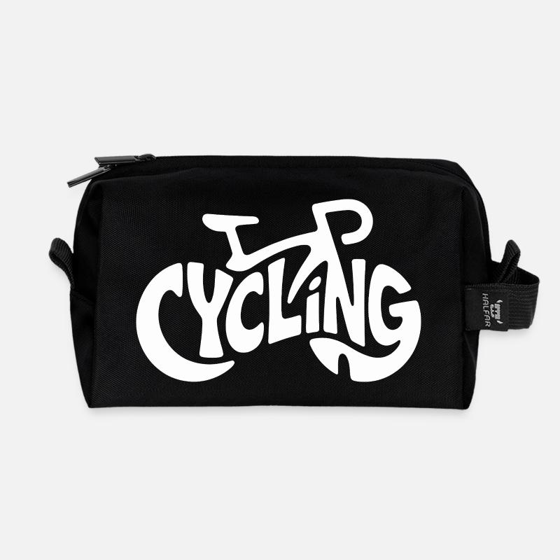 Radfahren Fahrrad Wortkunst - Recycelte Kulturtasche - Schwarz