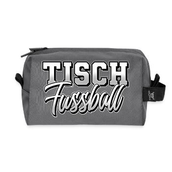 Tischkicker Tischfussball - Recycelte Kulturtasche - Anthrazit - Vorne