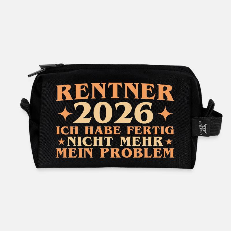 Rentner 2026 Abschied Arbeitskollege Ruhestand - Recycelte Kulturtasche - Schwarz