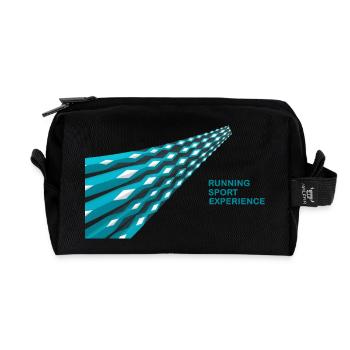 Running sport experience - Recycled Toiletry Zip Bag - black - Front