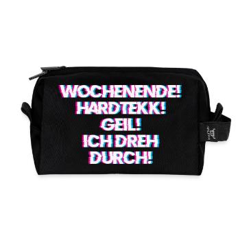 Hardtekk Tekk - Trousse de toilette en tissu recyclé - noir - Devant