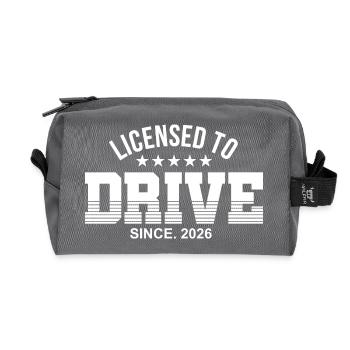 Driving License 2026 Driving Test Driving License Test - Recycled Toiletry Zip Bag - anthracite - Front