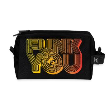 Funk You - Recycled Toiletry Zip Bag - black - Front