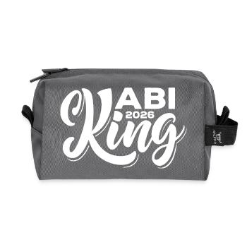 Abi King 2026 - Abitur - Spruch - Recycelte Kulturtasche - Anthrazit - Vorne