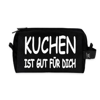 Kuchen - Recycelte Kulturtasche - Schwarz - Vorne