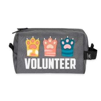 Volunteer Animal Rescue Shelter Cats - Recycled Toiletry Zip Bag - anthracite - Front