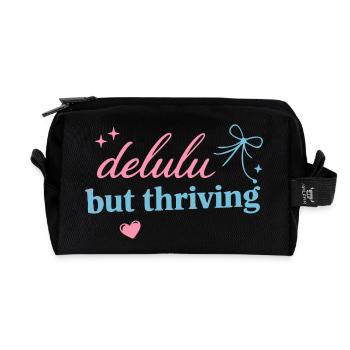 Delhu Thriving Script Logo - Recycelte Kulturtasche - Schwarz - Vorne