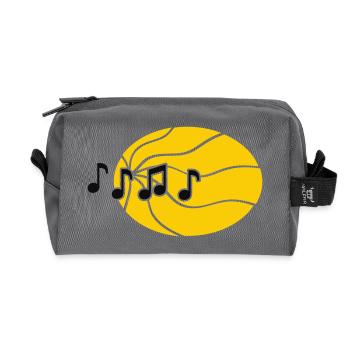 Fluid Musical Notes - Recycled Toiletry Zip Bag - anthracite - Front