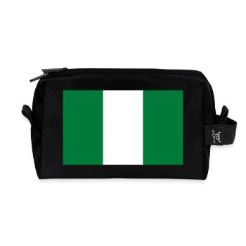 Nigeria - drapeau - Trousse de toilette en tissu recyclé - noir - Devant