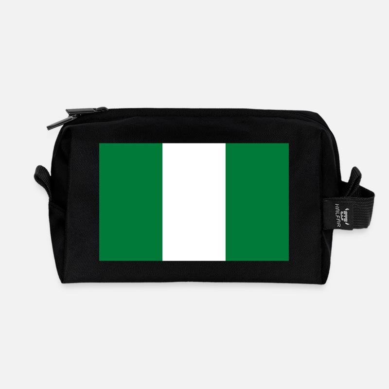 Nigeria - Recycled Toiletry Zip Bag - black