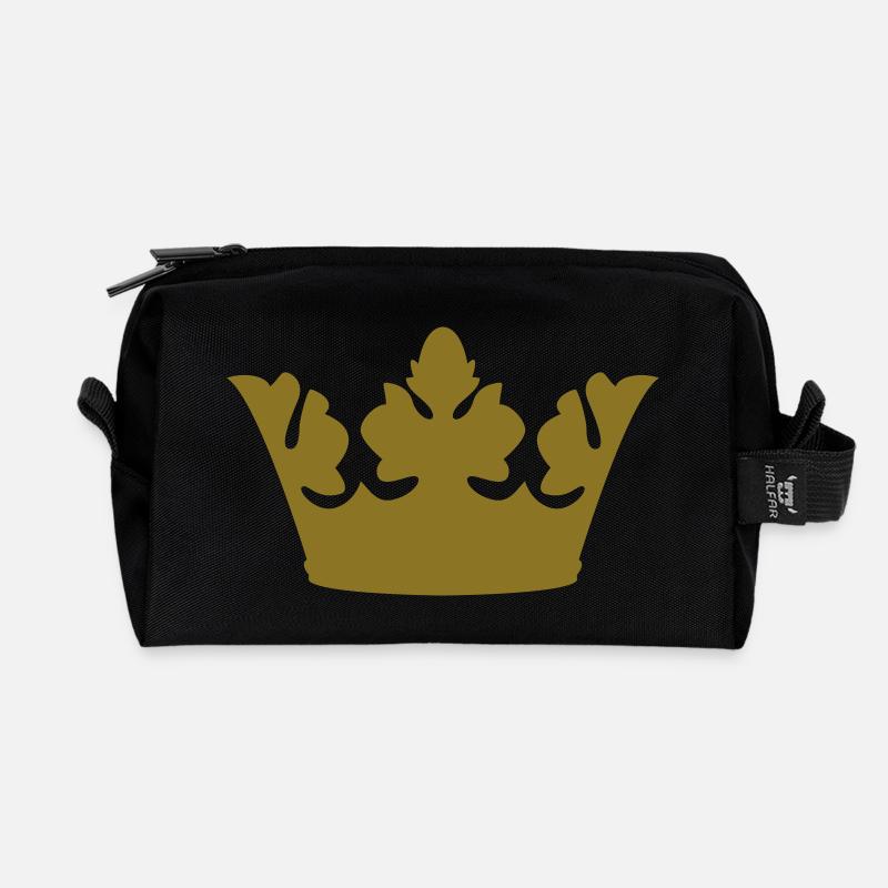 Crown - Recycled Toiletry Zip Bag - black