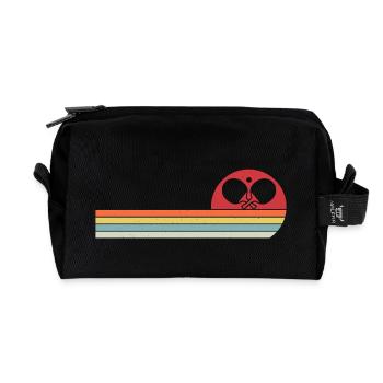 Table tennis Table tennis players Ping Pong - Recycled Toiletry Zip Bag - black - Front