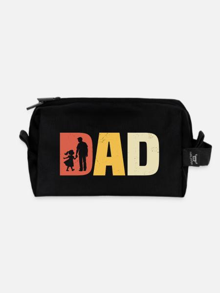 papa high fille papa et fille - Trousse de toilette en tissu recyclé - noir