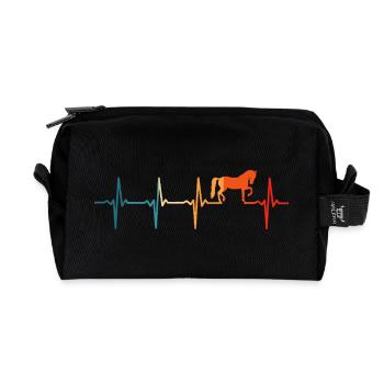 Cheval Retro Heartbeat Cavalier - Trousse de toilette en tissu recyclé - noir - Devant