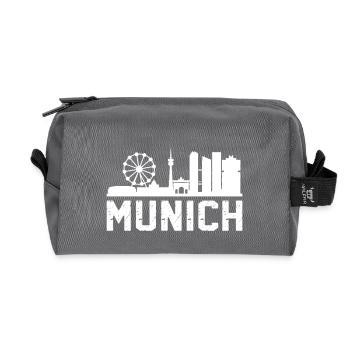 Horizon de Munich - Trousse de toilette en tissu recyclé - anthracite - Devant