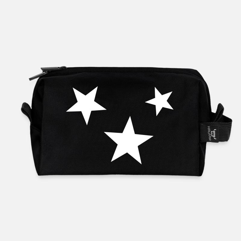 étoile - Recycelte Kulturtasche - Schwarz