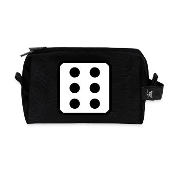 Dice 6 - Recycled Toiletry Zip Bag - black - Front