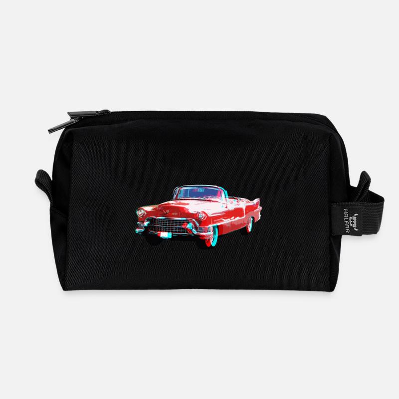 3D Cadillac - Recycled Toiletry Zip Bag - black