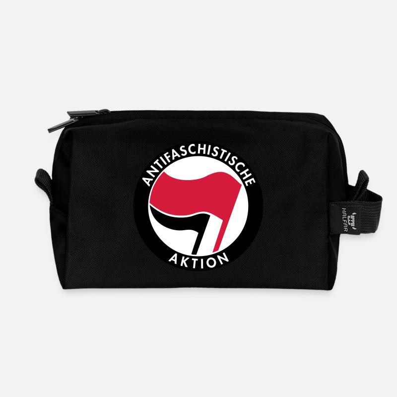 Antifaschistische Aktion - Recycelte Kulturtasche - Schwarz