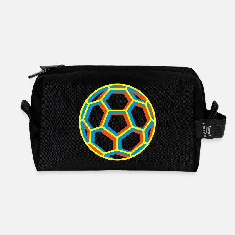 Handball - Recycelte Kulturtasche - Schwarz