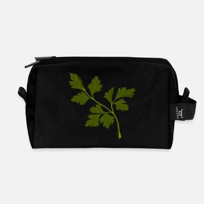 petersilie - Recycelte Kulturtasche - Schwarz