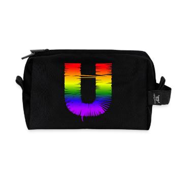 Rainbow U - Recycled Toiletry Zip Bag - black - Front