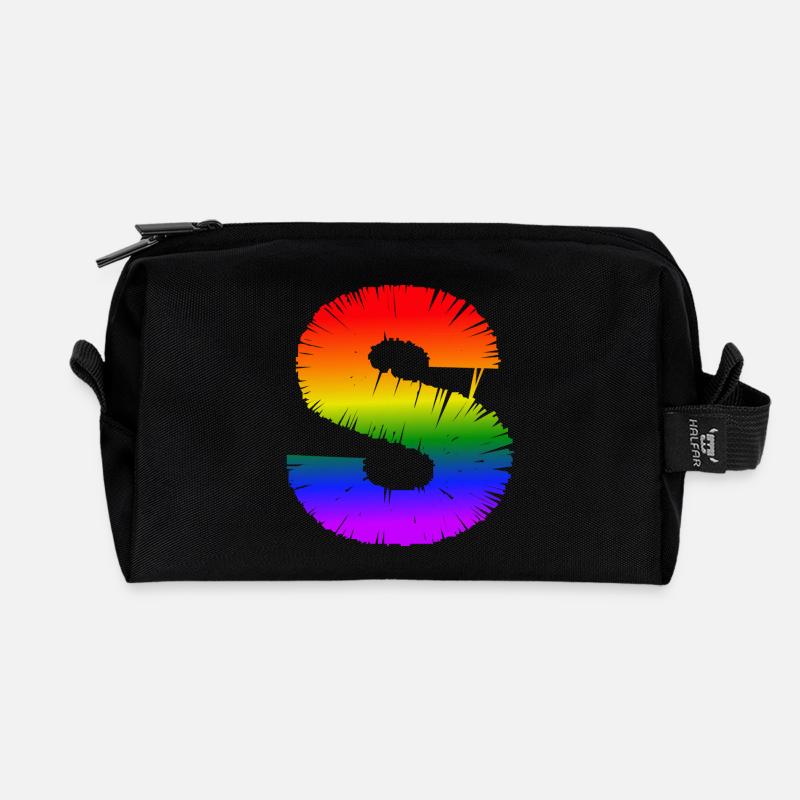 Rainbow S - Recycled Toiletry Zip Bag - black