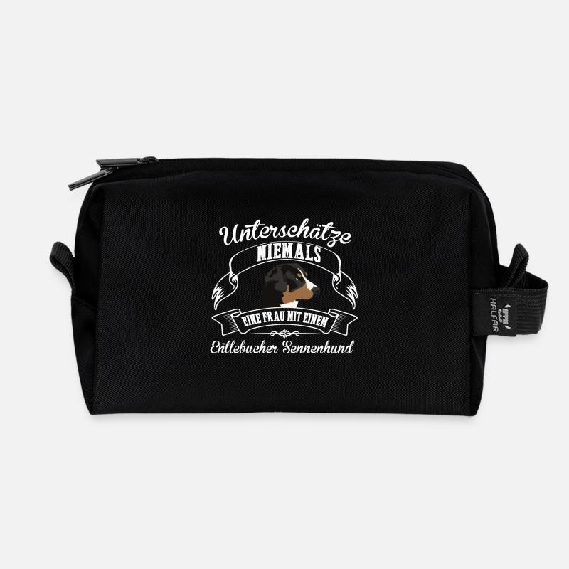 Entlebucher-Sennenhund - Recycelte Kulturtasche - Schwarz