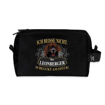 LEONBERGER - Recycelte Kulturtasche - Schwarz - Vorne