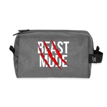 Beast Mode - Recycelte Kulturtasche - Anthrazit - Vorne