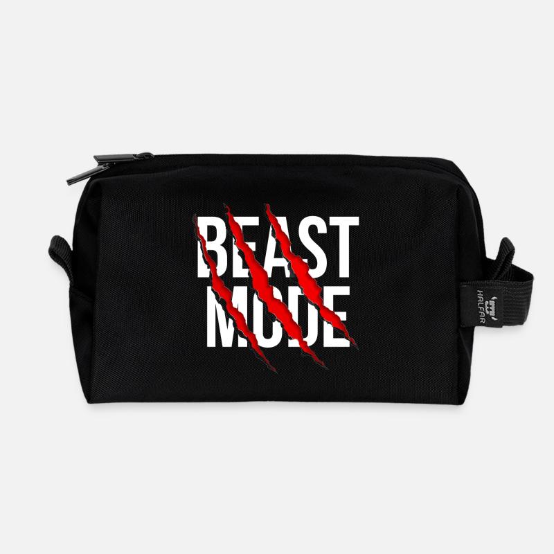 Beast Mode - Recycelte Kulturtasche - Schwarz