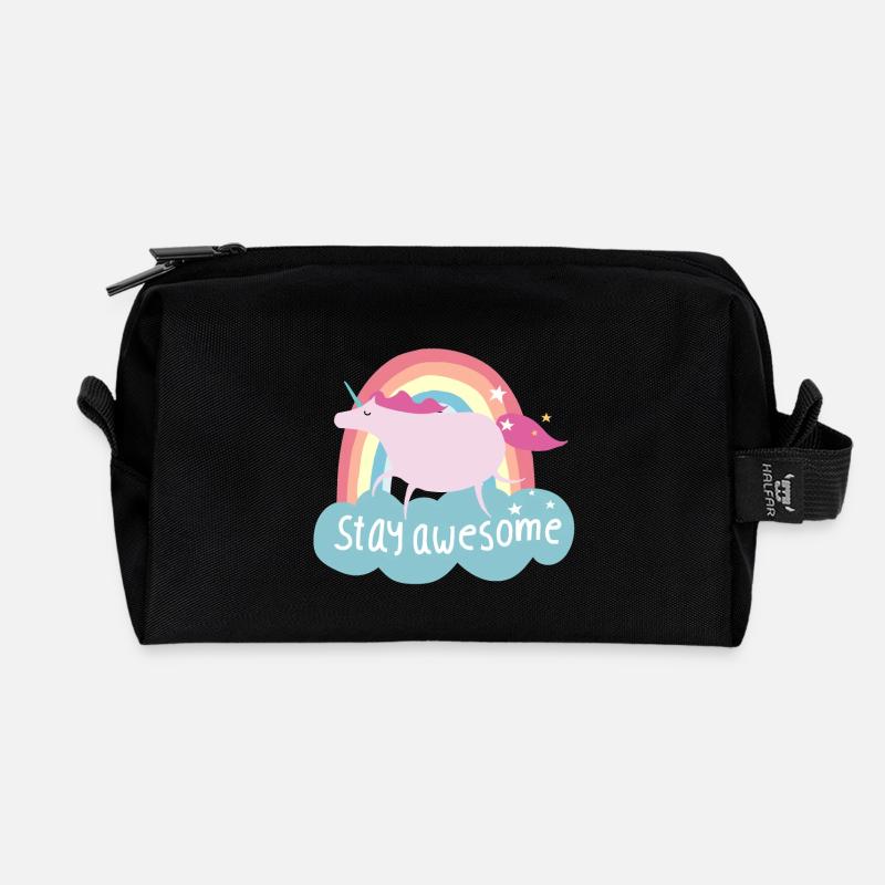 Unicorn - Recycelte Kulturtasche - Schwarz