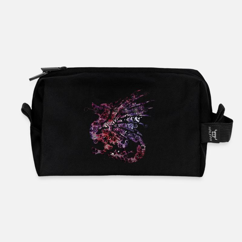 Ethnische Drachen Fantasie - Recycelte Kulturtasche - Schwarz