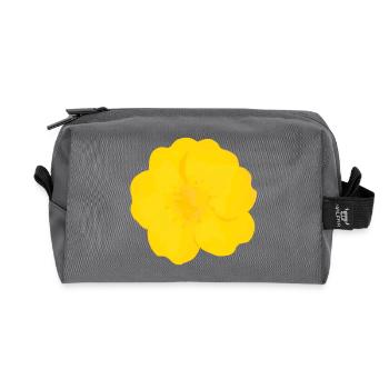 Buttercup Bold - Recycled Toiletry Zip Bag - anthracite - Front