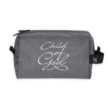 Child of God en blanc - Trousse de toilette en tissu recyclé - anthracite - Devant
