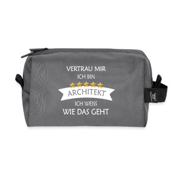 Vertrau mir Architekt - Recycelte Kulturtasche - Anthrazit - Vorne