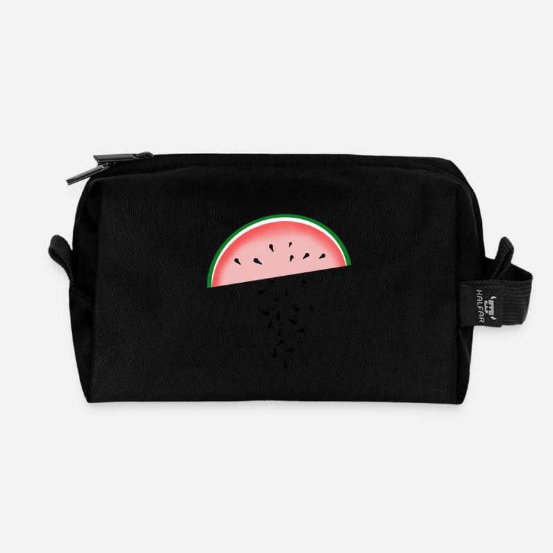 Melone - Recycelte Kulturtasche - Schwarz