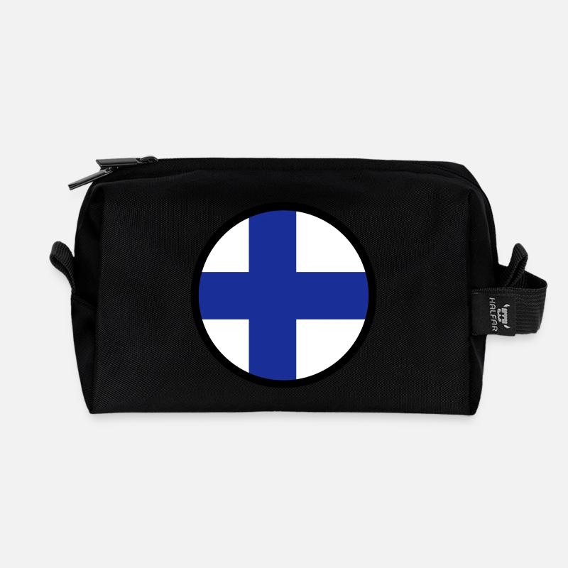 Unter dem Zeichen von Finnland - Recycelte Kulturtasche - Schwarz