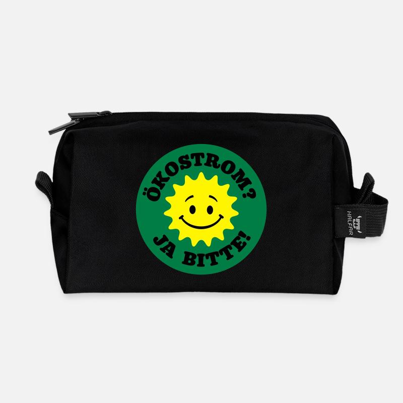 ökostrom ja bitte, atomkraft nein danke, bio öko - Recycelte Kulturtasche - Schwarz